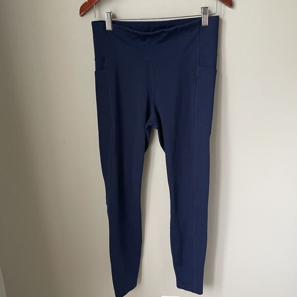 Lands End Womens Navy Blue Full Length Leggings Size‎ M 10-12 - Picture 1 of 8